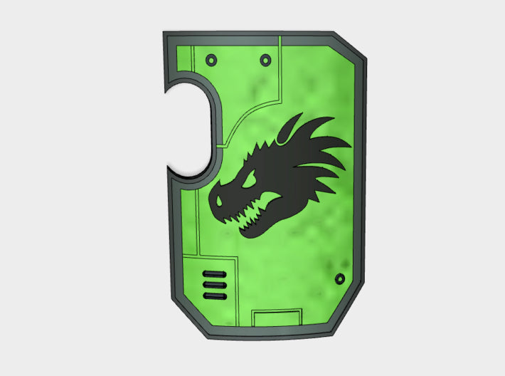 Dragon Head - Marine Boarding Shields 3d printed Small = 1 Shield