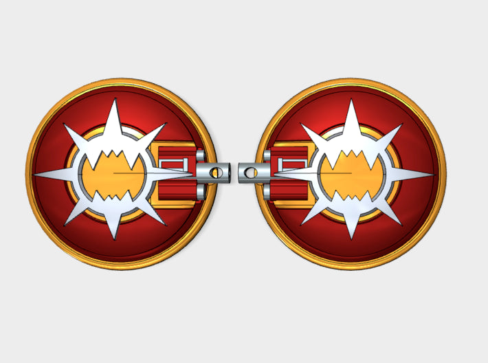 Wrecker Legion - Naxos Combat Shields 3d printed Small = 2 Shields