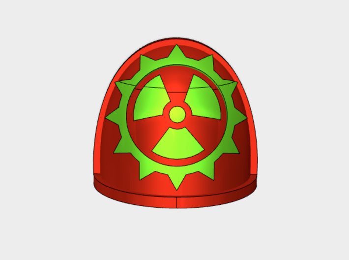 10x Radioactive Chaos - G:4a Shoulder Pads 3d printed