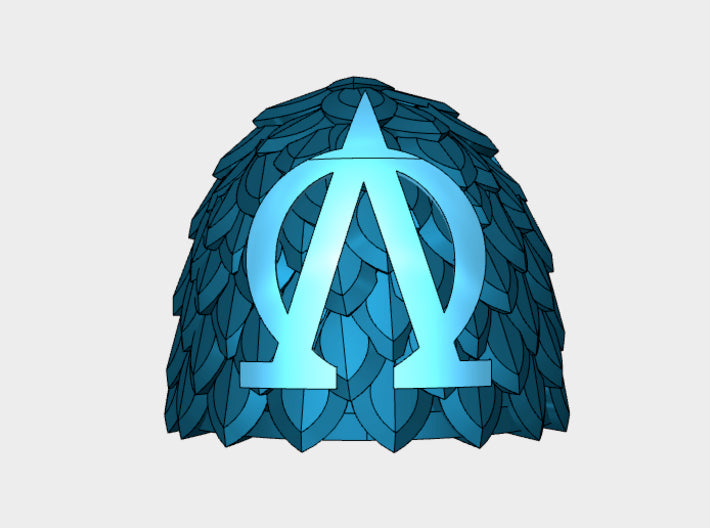 10x Lambda Omega - Voidscale Pauldrons 3d printed