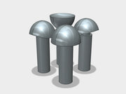 1.6 mm Rivet Heads -Variety Pack 3d printed