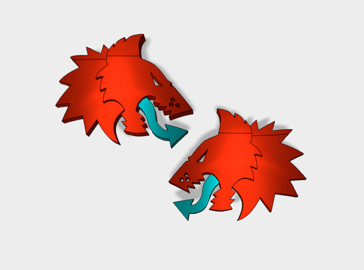 60x Dark Wolf - Shoulder Insignia pack 3d printed