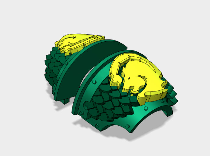 5x Manticores - T:2s Cataphractii Scaled Shoulders 3d printed