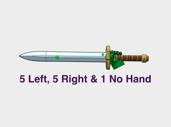 11x Energy Sword: Broad Blade 3d printed