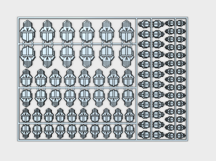 Iron Heads - Flat Vehicle Insignia pack 3d printed