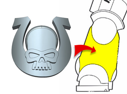 20x Ultra Skull - Small Bent Insignias (5mm) 3d printed