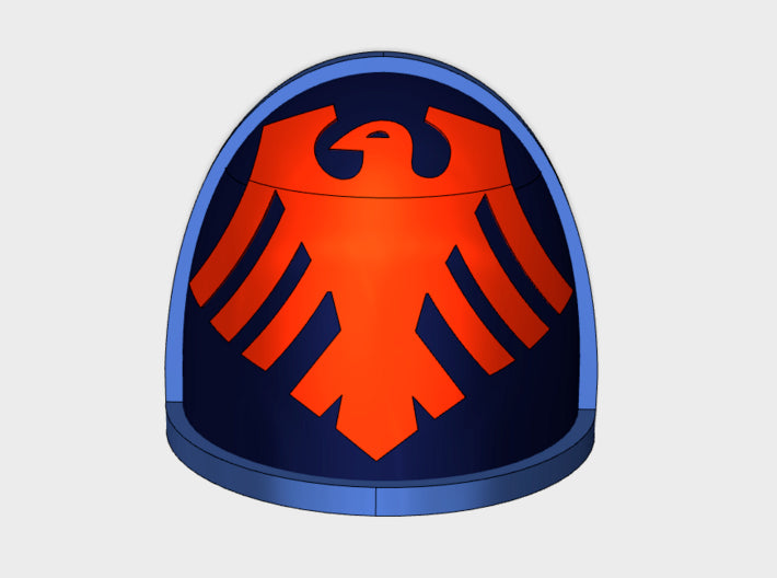 10x Red Ravens - G:4a Shoulder Pads 3d printed