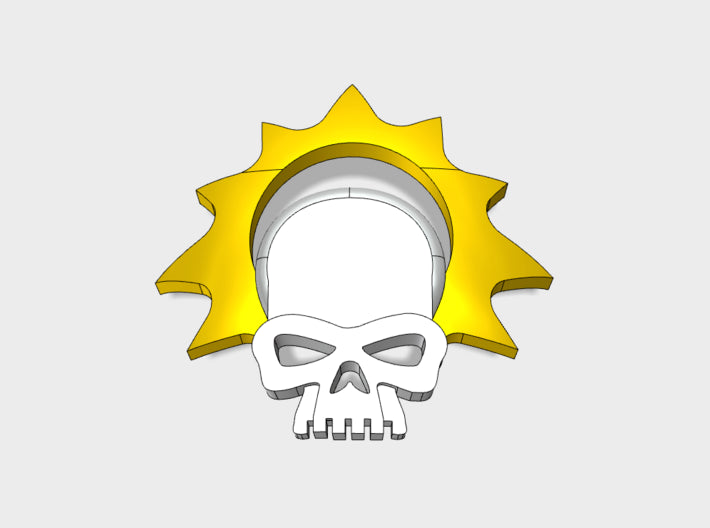 60x Halo Skull - Shoulder Insignia pack 3d printed