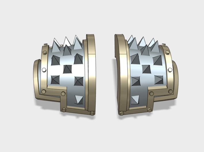5x Square Spiked - T:5a Yaren Plate Shoulder Sets 3d printed