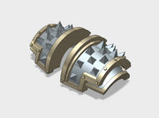 5x Square Spiked - T:5a Yaren Plate Shoulder Sets 3d printed