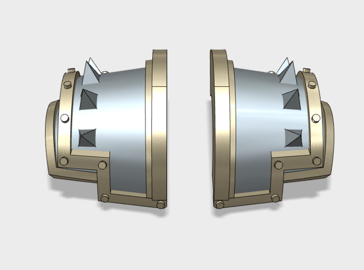 5x Spiked Edge - T:5a Yaren Plate Shoulder Sets 3d printed