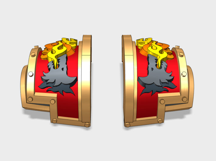 5x Firehowlers - T:5a Yaren Plate Shoulder Sets 3d printed