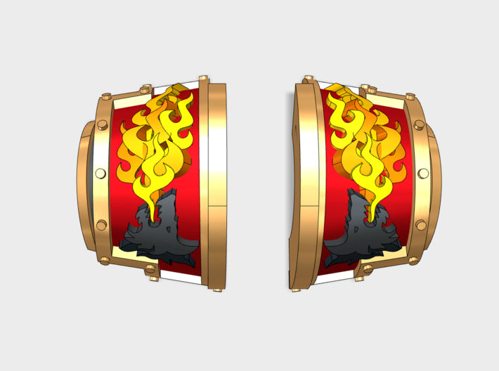 5x Firehowlers - T:5a Yaren Plate Shoulder Sets 3d printed