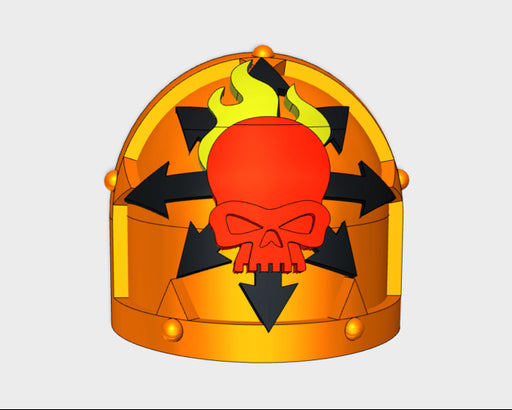 10x Pyre Skull - Malice Shoulder Pads 3d printed
