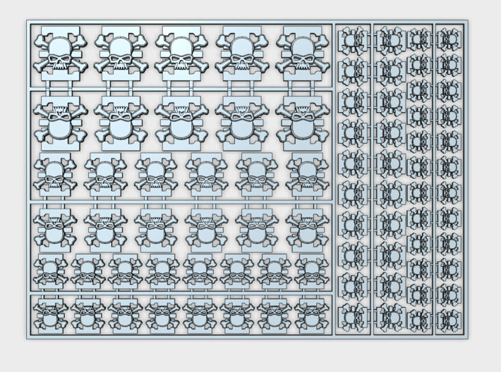 Xenos Hunters - Flat Vehicle Insignia pack 3d printed