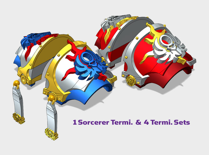 5x Scarab Sons - T:6a Aten'Ra Shoulder Coven Set 3d printed