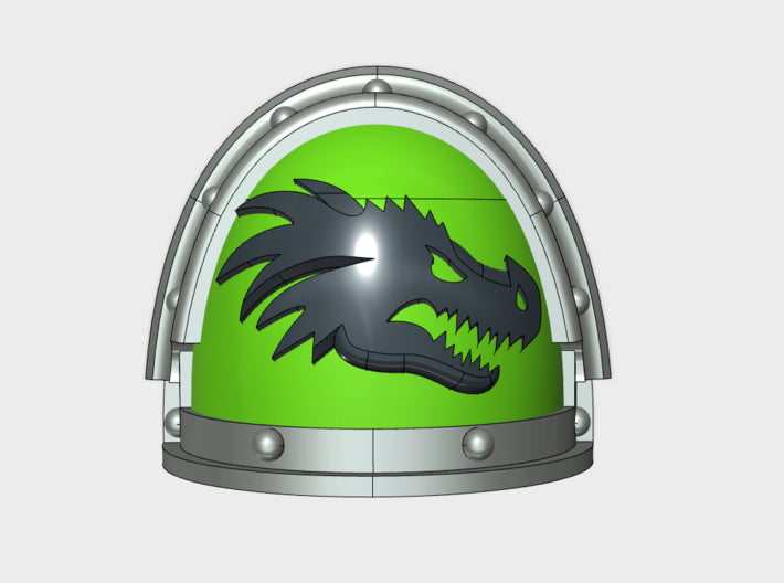 10x Dragon Head - G:3a Right Shoulders 3d printed