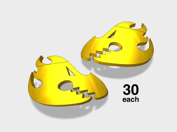 30x Flame Dragons - Left &amp; Right Shoulder Insignia 3d printed