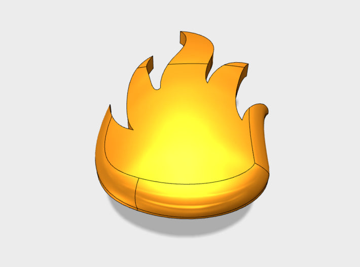 60x Dragon Flame - Shoulder Insignia pack 3d printed