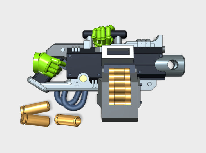 5x Bolt-Cannon Mx1 3d printed (Loose Shells Included)