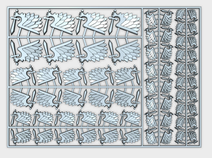 Black Wing - Flat Vehicle Insignia pack 3d printed