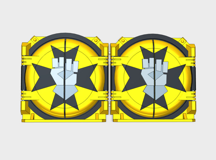Templar Fist : Mark-1 APC Round Doors 3d printed