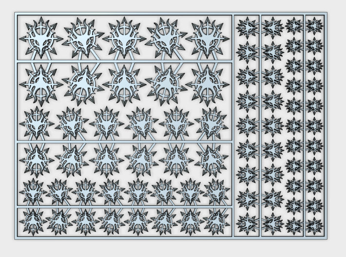 Devil Dragons - Flat Vehicle Insignia pack 3d printed