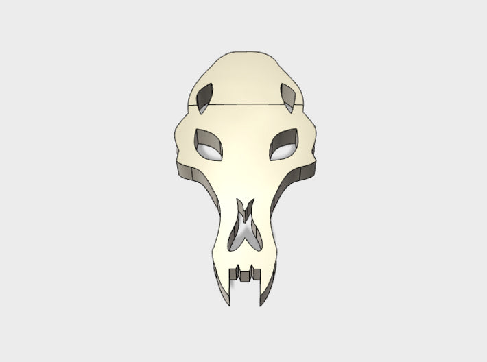60x Wolf Skull : Shoulder Insignia pack 3d printed