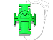 10x Sigilite Corp - Bent Shield Insignias (11x18mm 3d printed