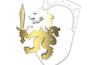 10x Disciples of Caliban - Bent Insignia (11x18mm) 3d printed Bent to fit curved surfaces. Roughly same size as shoulder insignias.