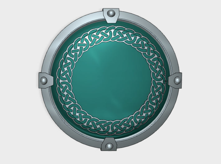 Braided Ring - Round Power Shields (L&amp;R) 3d printed