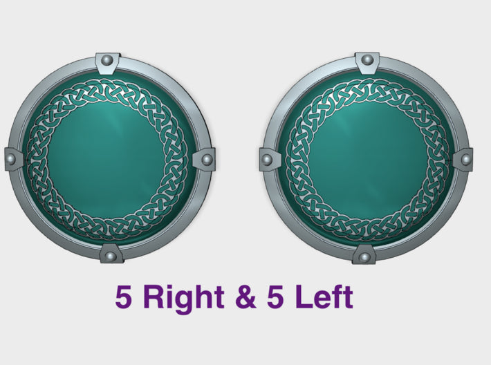 Braided Ring - Round Power Shields (L&amp;R) 3d printed