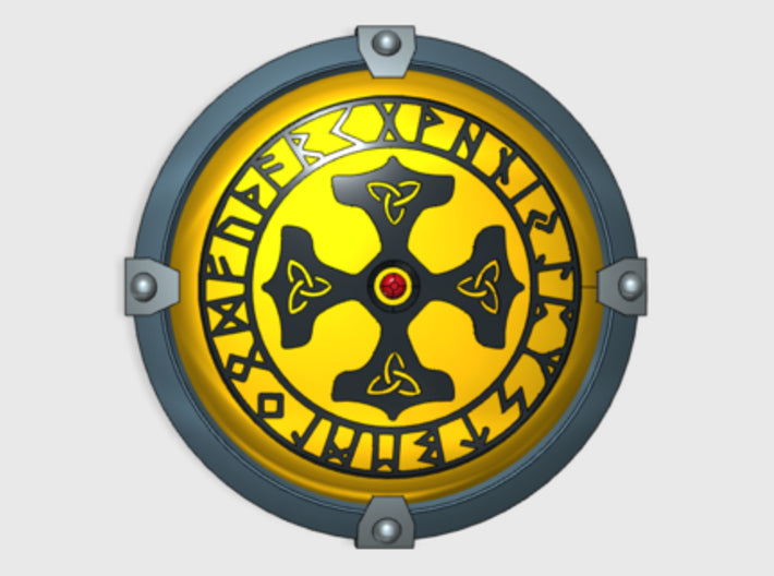 Hammer Runes - Round Power Shields (L&amp;R) 3d printed