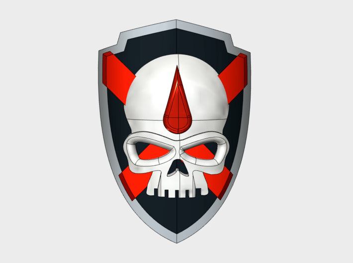 Death Team - Power Kite Shields (Left) 3d printed Small = 1 Shield