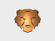 60x Bear Face - Shoulder Insignia pack 3d printed