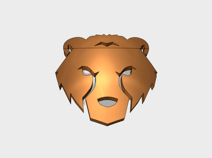 60x Bear Face - Shoulder Insignia pack 3d printed