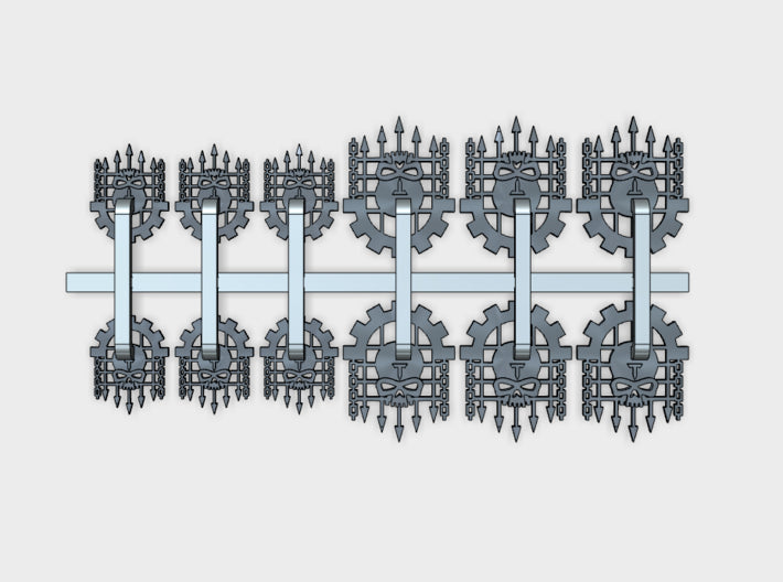 Legio Caged Skull - Tiny Titan Insignias Kit 3d printed includes 2 sizes