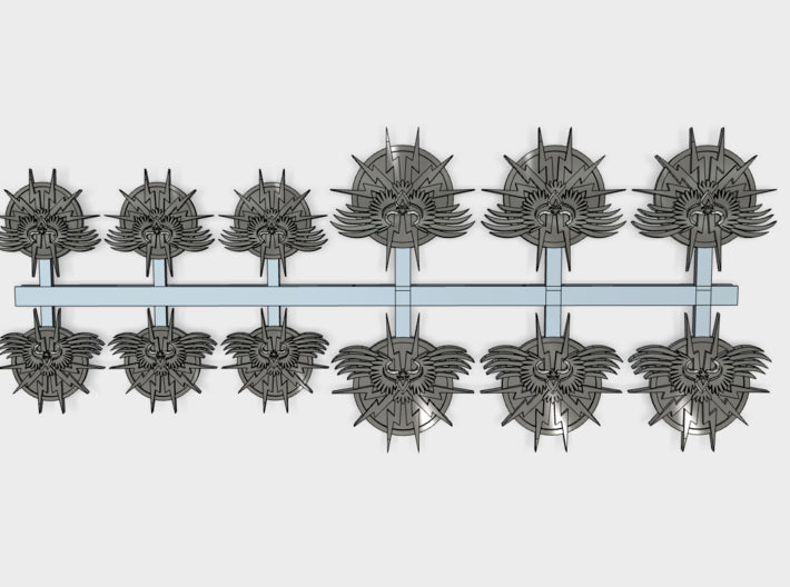 Legio Thunderbird - Tiny Titan Insignias Kit	 3d printed