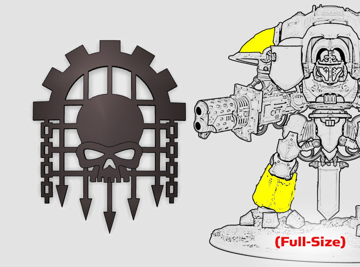 Caged Skull - Full-Sized Knight Insignias Set 3d printed These bits are for a full-size Knight.