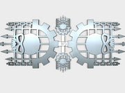 Caged Skull - Full-Sized Knight Insignias Set 3d printed