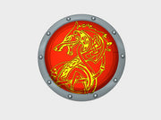 Celtic Wolf - Round Power Shields (L&amp;R) 3d printed