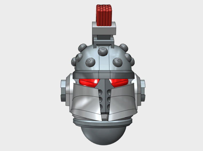 10x Crested - Studded Ferrum Helmet 3d printed