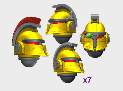 10x Iron Ridge - Ferrum Helmets : Squad Set 3d printed
