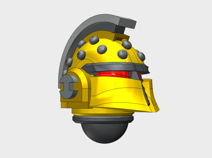 10x Iron Ridge Gunners - Studded Ferrum Helmets 3d printed