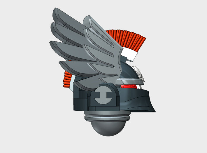 10x Winged Knight - Ferrum Helmets : Squad Set 3d printed