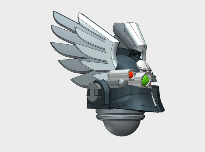 10x Winged Knight - Ferrum Optics Helmets 3d printed