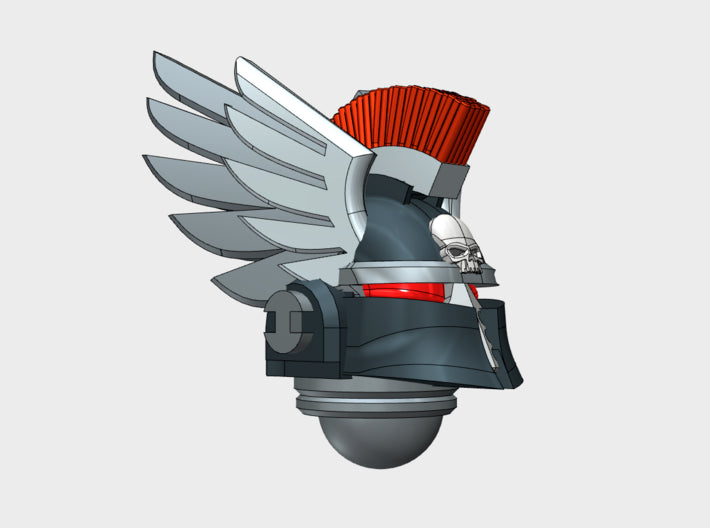 10x Winged Knight - Crested Ferrum Helmets 3d printed