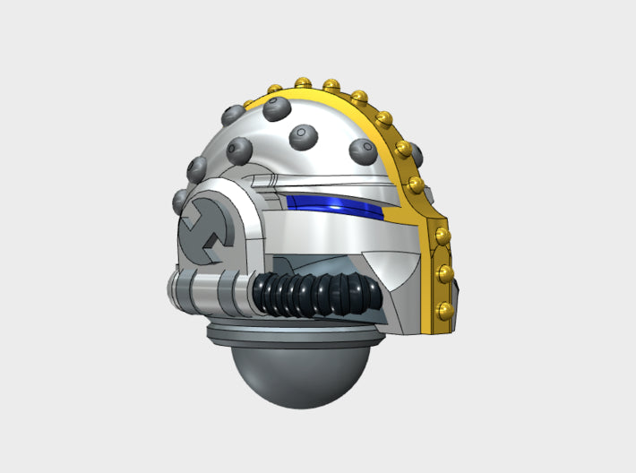 10x Base - Studded Teutonic Helmets 3d printed