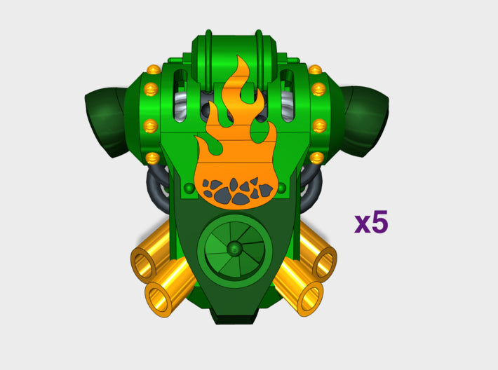 Dragonfire - G3:Prime PACs 3d printed Designed for the new, bigger “Prime” Marine models