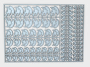 Retro Wolf - Flat Vehicle Insignia pack 3d printed